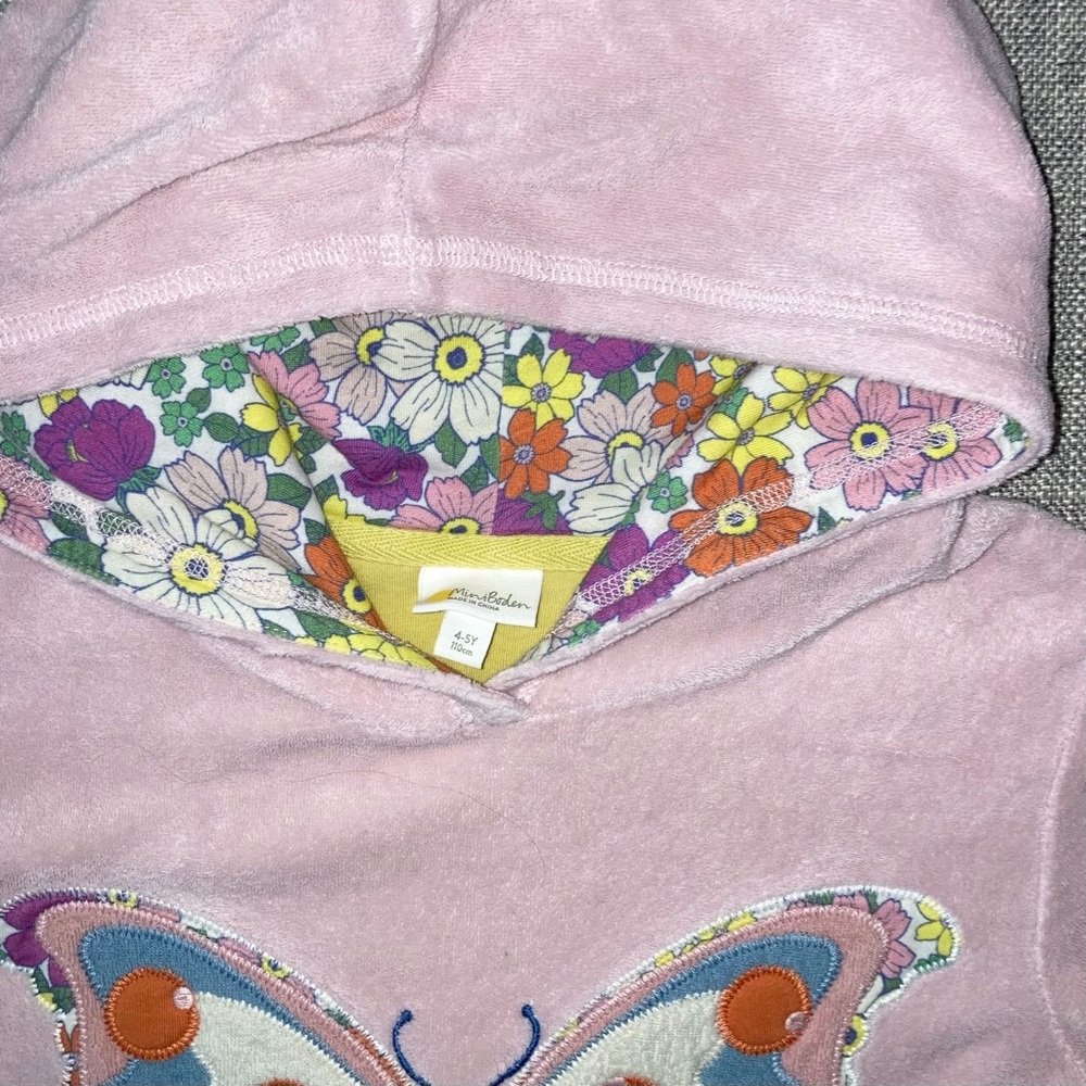 Mini Boden Light Pink Butterfly Swim Coverup - Picture 2 of 3